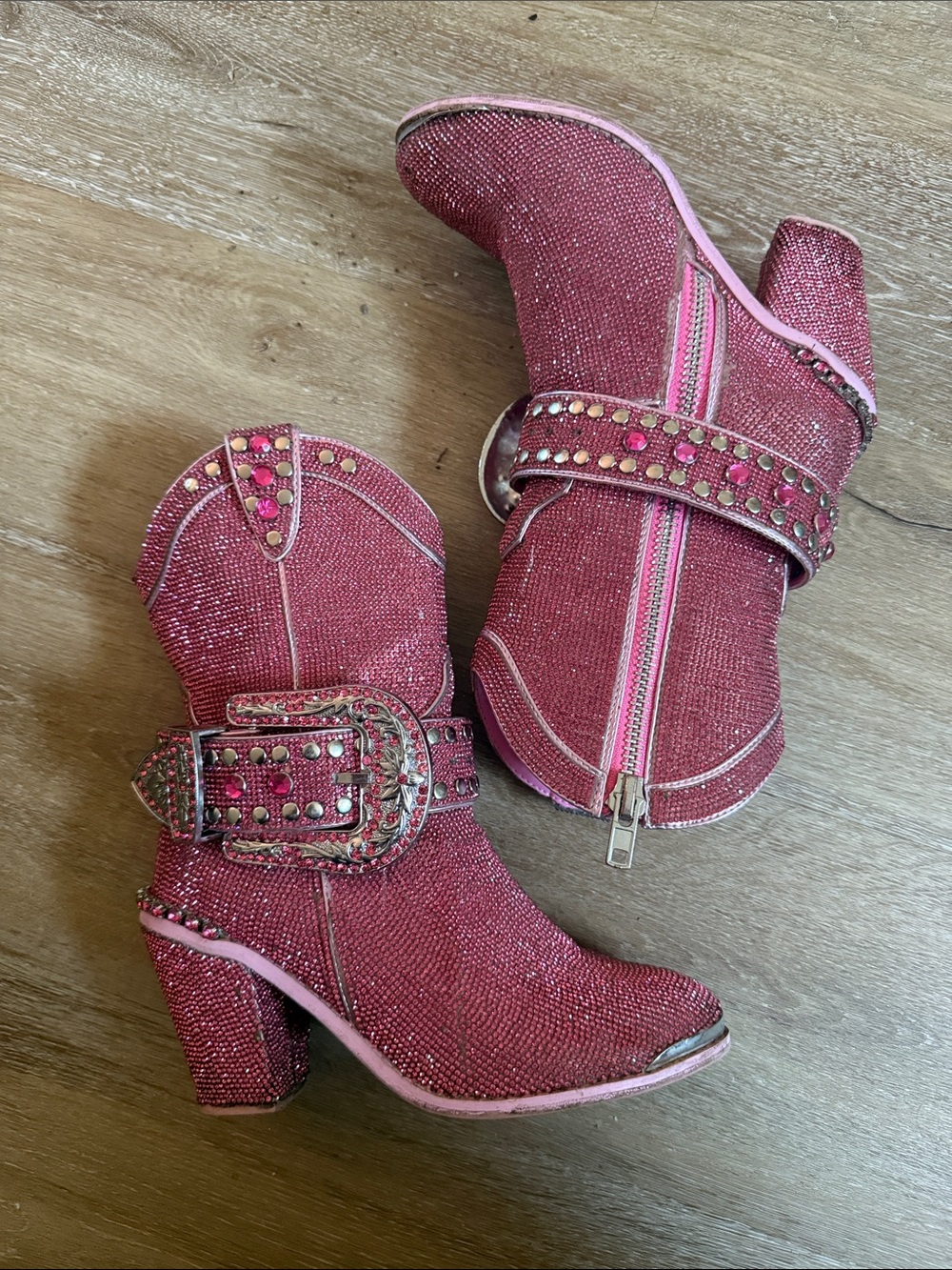 Club exx dolls kill Pink rhinestone Cowboy Boots Dolly Parton - Picture 4 of 11